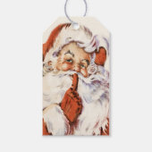 Kerstman Kerstmis Vintage Cadeaulabel (Voorkant)