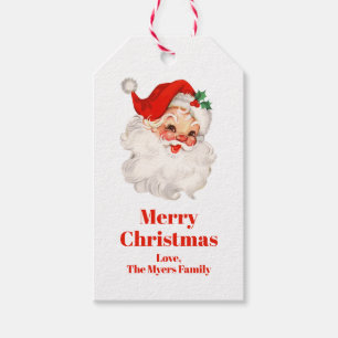 Kerstman Kerstmis vintage Cadeaulabel