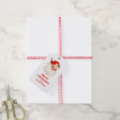 Kerstman Kerstmis vintage Cadeaulabel (Met Touw)