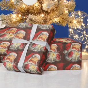 Kerstman Kerstmis vintage Cadeaupapier