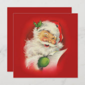 Kerstman Kerstmis vintage Feestdagenkaart (Voorkant / Achterkant)