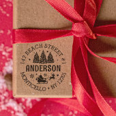 Kerstman Kerstmis Winter Wonderland Rubberstempel