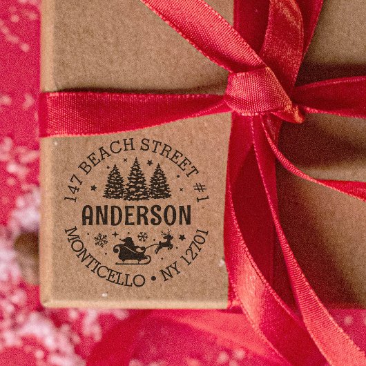 Kerstman Kerstmis Winter Wonderland Rubberstempel