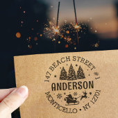 Kerstman Kerstmis Winter Wonderland Rubberstempel