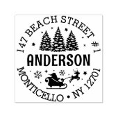 Kerstman Kerstmis Winter Wonderland Zelfinktende Stempel (Design)