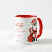 Kerstman Kerstmok | Gepersonaliseerd Mok (Voorkant rechts)