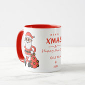 Kerstman Kerstmok | Gepersonaliseerd Mok (Voorkant links)