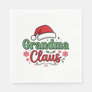 Kerstman Kerstmuts Oma Servet