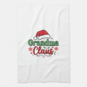 Kerstman Kerstmuts Oma Theedoek (Verticaal)