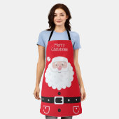 Kerstman Kerstmuts Schort (Gedragen)