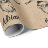 Kerstman  kerstnaam Kraft Cadeaupapier (Rol Hoek)