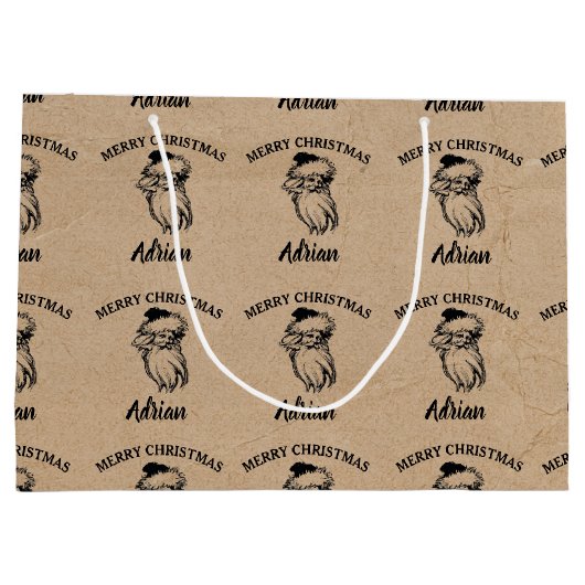 Kerstman  kerstnaam Kraft Groot Cadeauzakje (Achterkant)