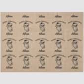 Kerstman  kerstnaam Kraft Tissuepapier (Voorkant)