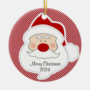 Kerstman Kerstontwerp Keramische Versiering Keramisch Ornament