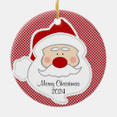 Kerstman Kerstontwerp Keramische Versiering Keramisch Ornament (Achterkant)