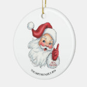 Kerstman Kerstornament in Vintage Stijl Keramisch Ornament (Links)