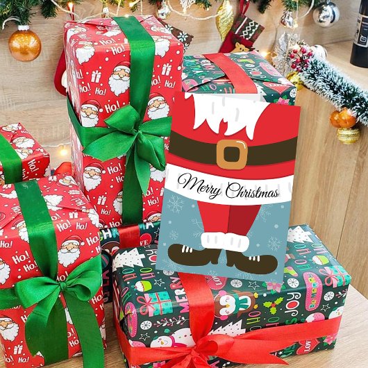 Kerstman Kerstpak Cute Kaart