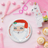 Kerstman kerstpapieren bord (Feest)