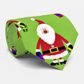 Kerstman kerstpatroon stropdas (Opgerold)