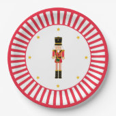 Kerstman kerstplaat rood en wit papieren bordje (Voorkant)
