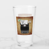 Kerstman,  kerstschrijfmachine met Goede Lijst voo Glas (Achterkant)