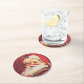 Kerstman Kerstset van 6 Ronde Kartonnen Onderzetter (Insitu)