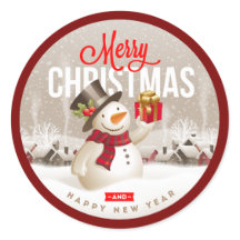 Kerstman Kerststicker – Prettig Kerstfeest 