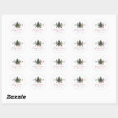 Kerstman Kerststicker Ronde Sticker (Vel)