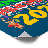 Kerstman kerstteam 2022, Santa Elf Squa Poster (Hoek)