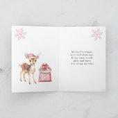 Kerstman kersttrein gevouwen Wenskaart Kaart (Binnen)