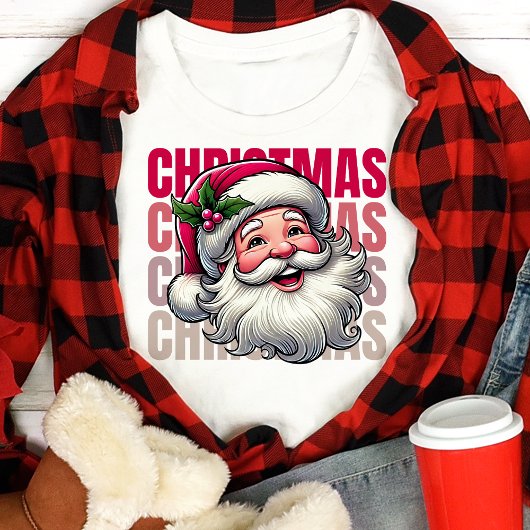  kerstman kersttypografie Tri-Blend shirt