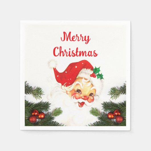 Kerstman Kerstvakantie Feestje Servet (Voorkant)