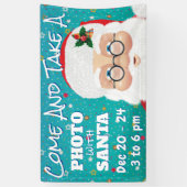 Kerstman Kerstvakantie foto Spandoek (Verticaal)