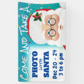 Kerstman Kerstvakantie Foto Spandoek (Verticaal)