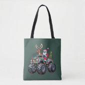 Kerstman Kerstvakantie Kinderen Monstertruck Tote Bag (Voorkant)