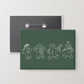 Kerstman Kerstvakantie Leraar Kerstgeschenk Button (Voorkant / Achterkant)