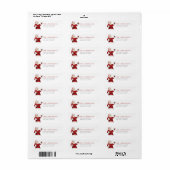 Kerstman Kerstvakantie Retouradres Etiket (Full Sheet)