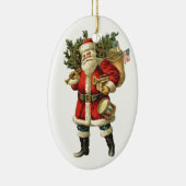  Kerstman Kerstversiering Naam toevoegen Keramisch Ornament (Rechts)