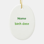  Kerstman Kerstversiering Naam toevoegen Keramisch Ornament (Achterkant)