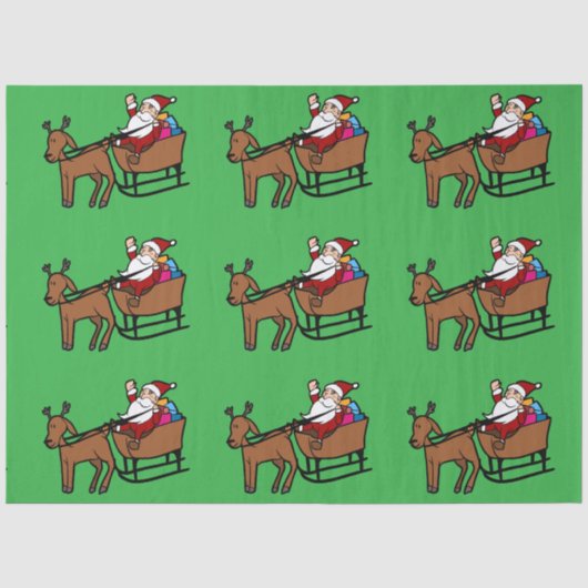 Kerstman kerstweefselpapier tissuepapier (Voorkant)