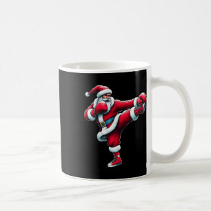 Kerstman Kickboksen Boksen Trappen Cool Sport Kers Koffiemok