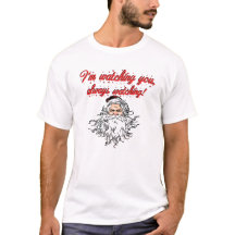 Kerstman kijkt toe, kijkt altijd toe.