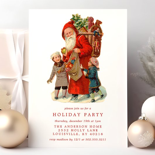  kerstman Kinder feestdag Kaart