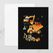 Kerstman kinder jongen peuter Truck Construction V Kaart (Voorkant / Achterkant)