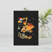Kerstman kinder jongen peuter Truck Construction V Kaart (Staand voorkant)