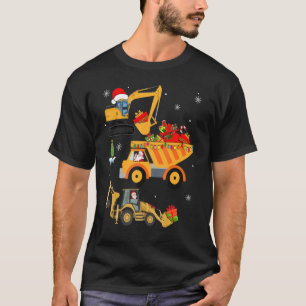 Kerstman kinder jongen peuter Truck Construction V T-shirt