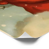 kerstman, kinderen en kerstboom perfect poster (Hoek)