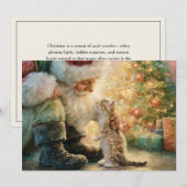 Kerstman Kitten Kat Kerstmis Feestdagenkaart (Voorkant / Achterkant)