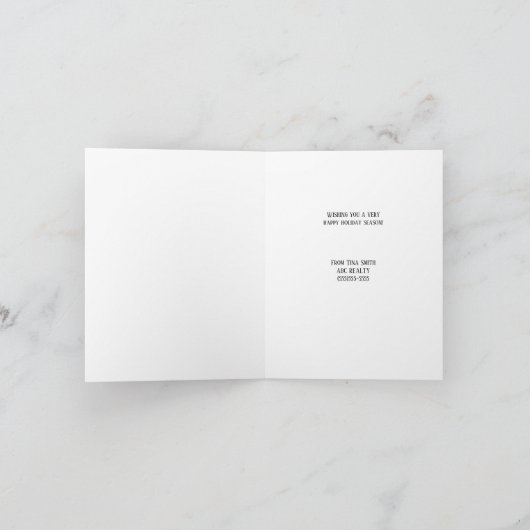 Kerstman Klant Kerstmis Kaart (Binnen)