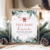Kerstman Kleding Baby shower Tiny Baby Hunt Poster